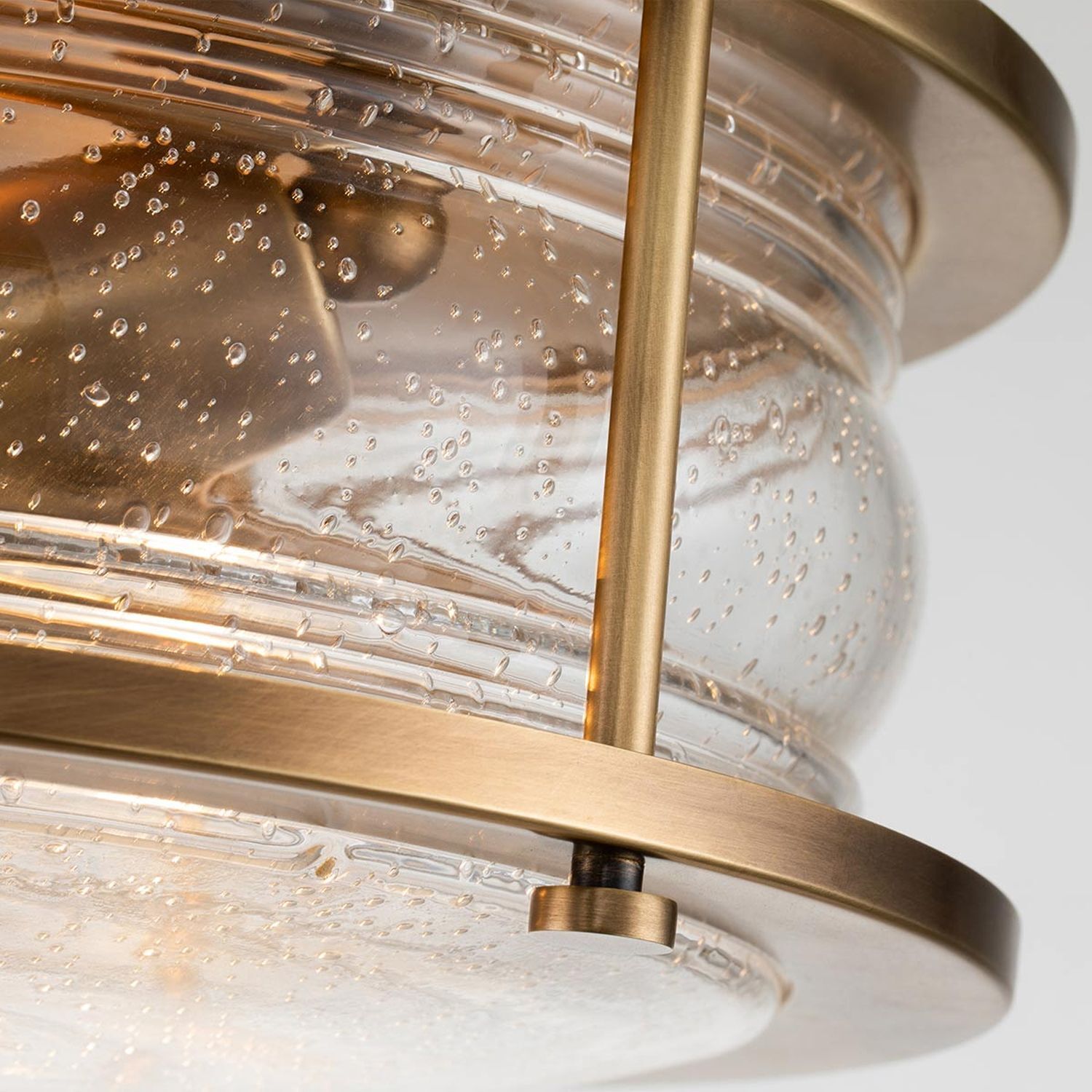 Lampe de plafonnier salle de bain IP44 D : 30,5 cm rond verre métal 2x E27 Leuchte