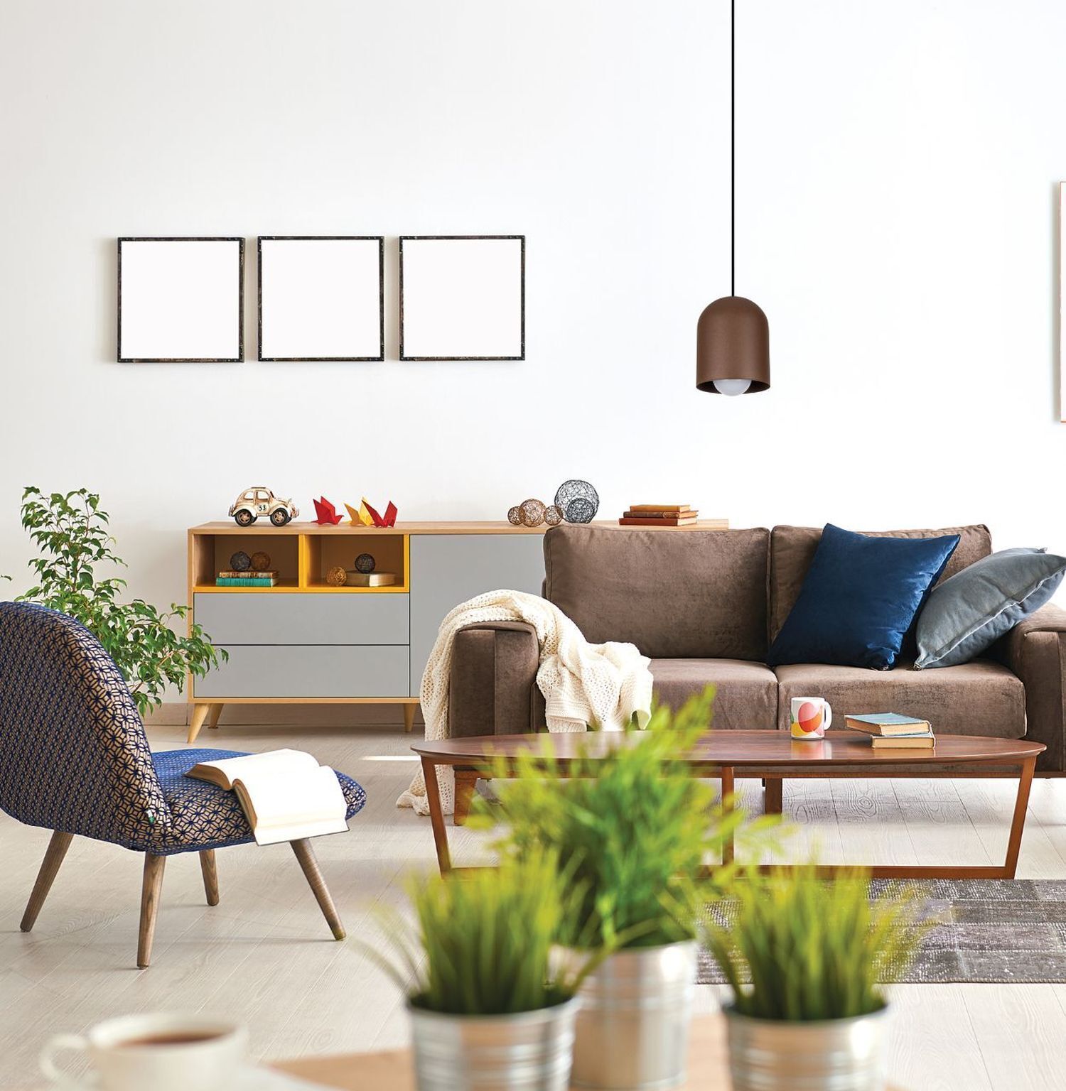 Lampe à suspendre ronde Noir Marron E27 Ø11 cm Loft Dekoration für Zuhause, Innenarchitektur, Tabelle, Wohnzimmer, Kaffeetisch