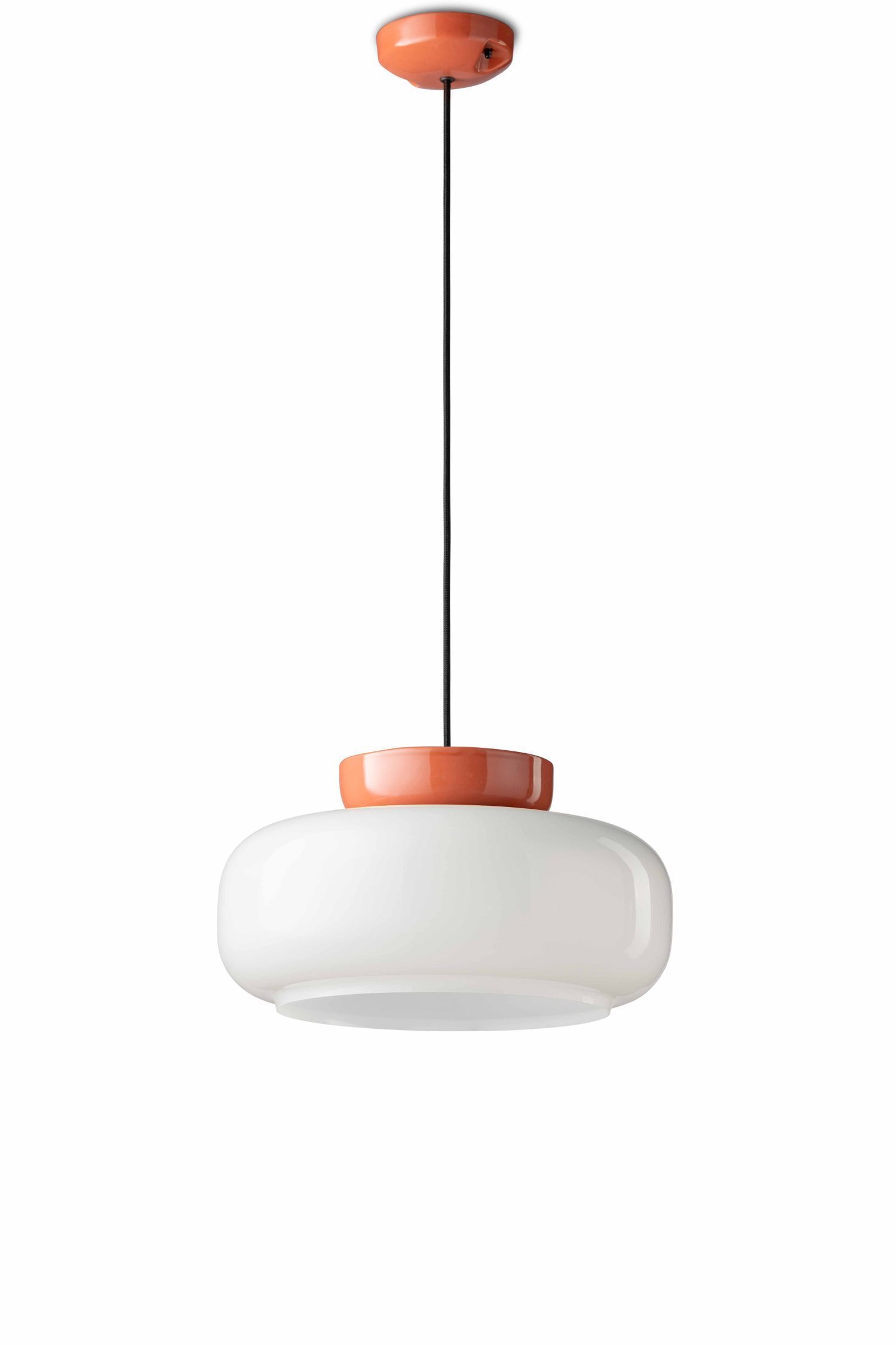 Lampe à suspendre verre céramique E27 Ø 37 cm H : max. 140 cm rond