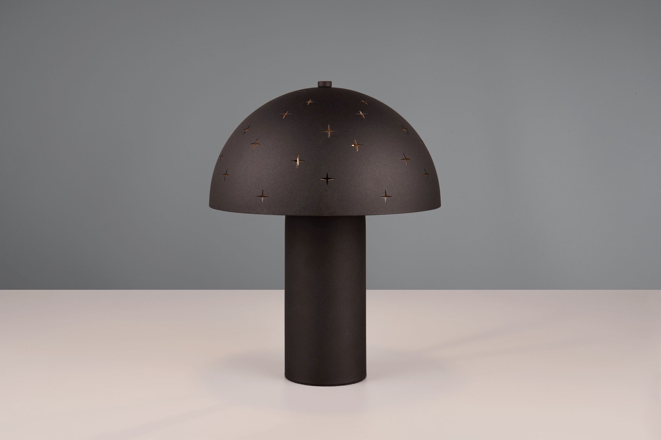 Lampe de table stylée noire métal E14 32,5 cm étoiles