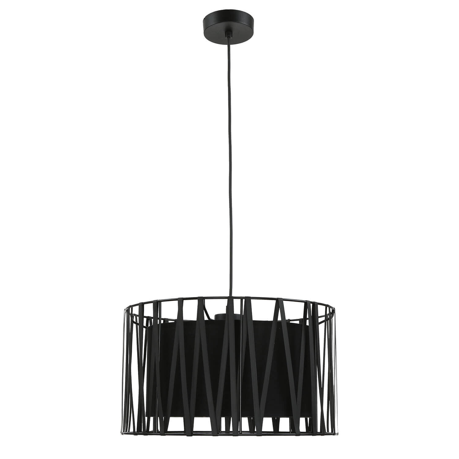 Hängelampe Wohnzimmer Modern Schwarz Metall ∅40cm