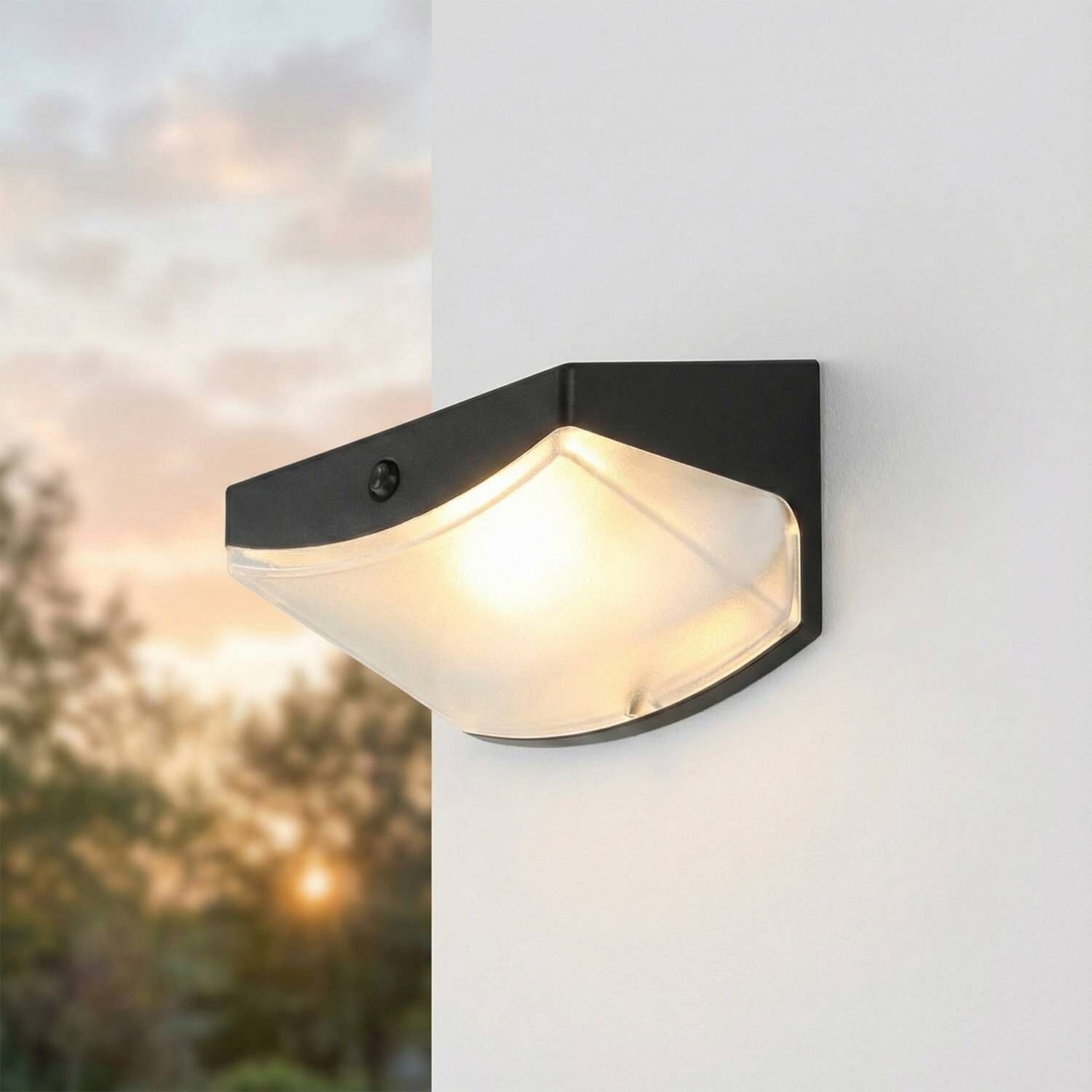 wandleuchte-aussen-hof-garten-terrasse-balkon-solar-bewegungsmelder-modern-led-schwarz-002 außenleuchte, wandlampe, LED, stahl, schwarz