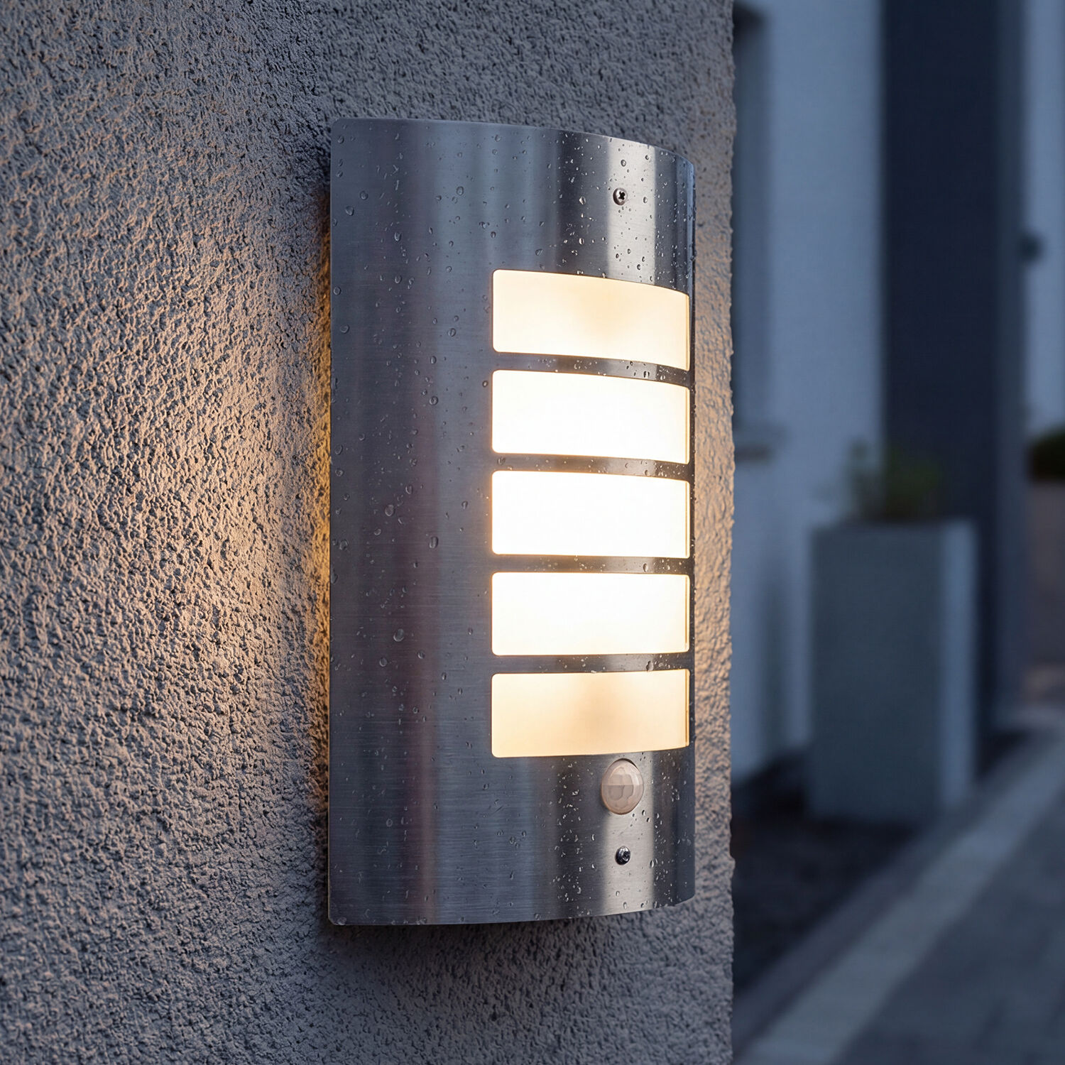 Außenlampe, Wandlampe, LED-Lampe, Stahl, wasserdicht