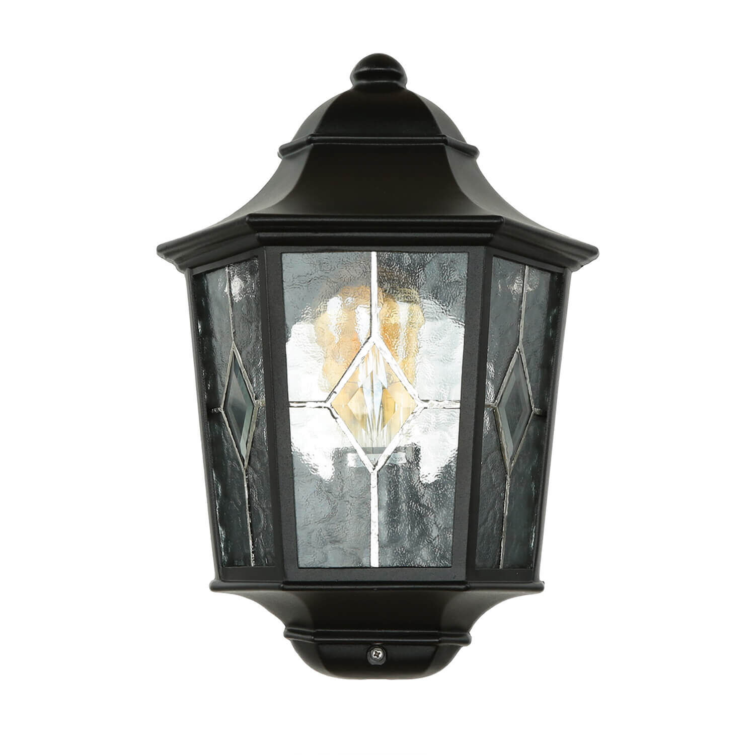 Applique extérieure verre d'église IP43 noir maison Lampe, Postfach, Leuchte, Laterne