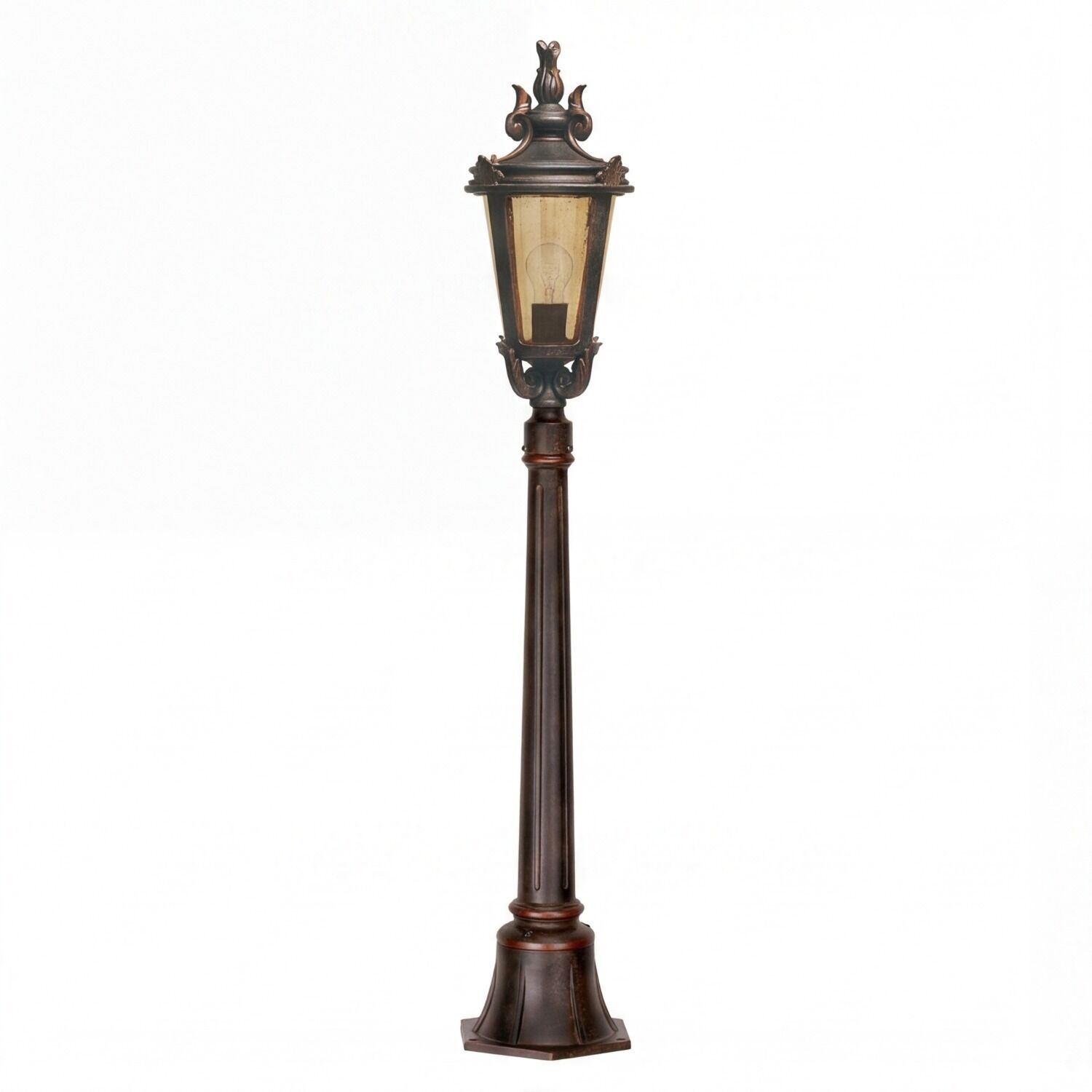 le41790-stehlampe-garten-terrasse-aussen-glas-metall-industrial-rustikal-e27-ip44-dimmbar-02 Gartenlaterne, Straßenlaterne, Standleuchte, Bronzefarben, Glühbirne