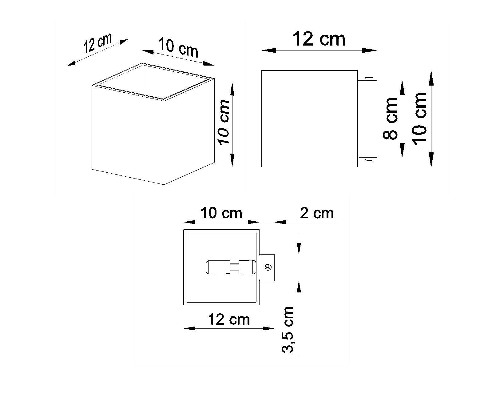 Up Down Wandlampe BRUCCIA Anthrazit B:10cm G9 Flur