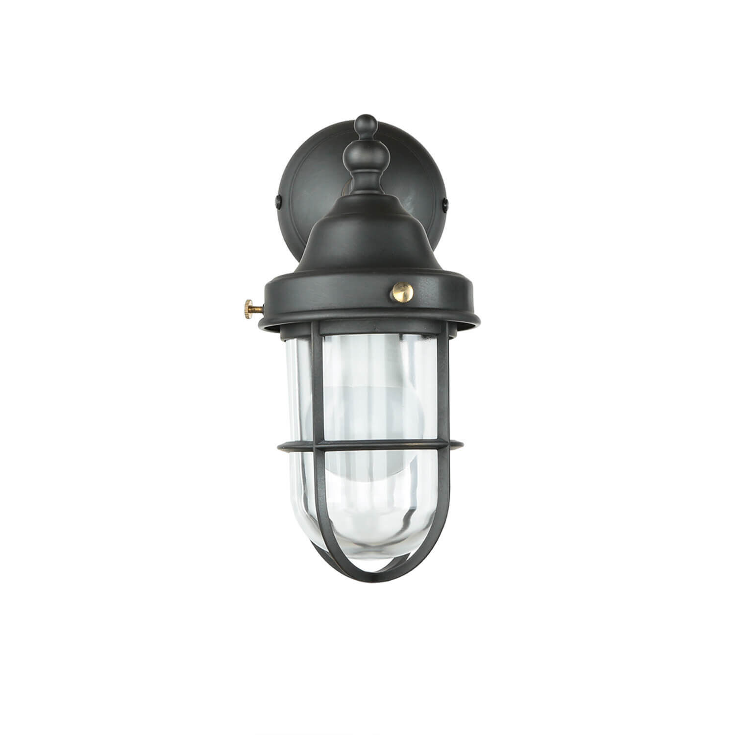 Lampe d'extérieur mur laiton verre Maritim IP44 E27