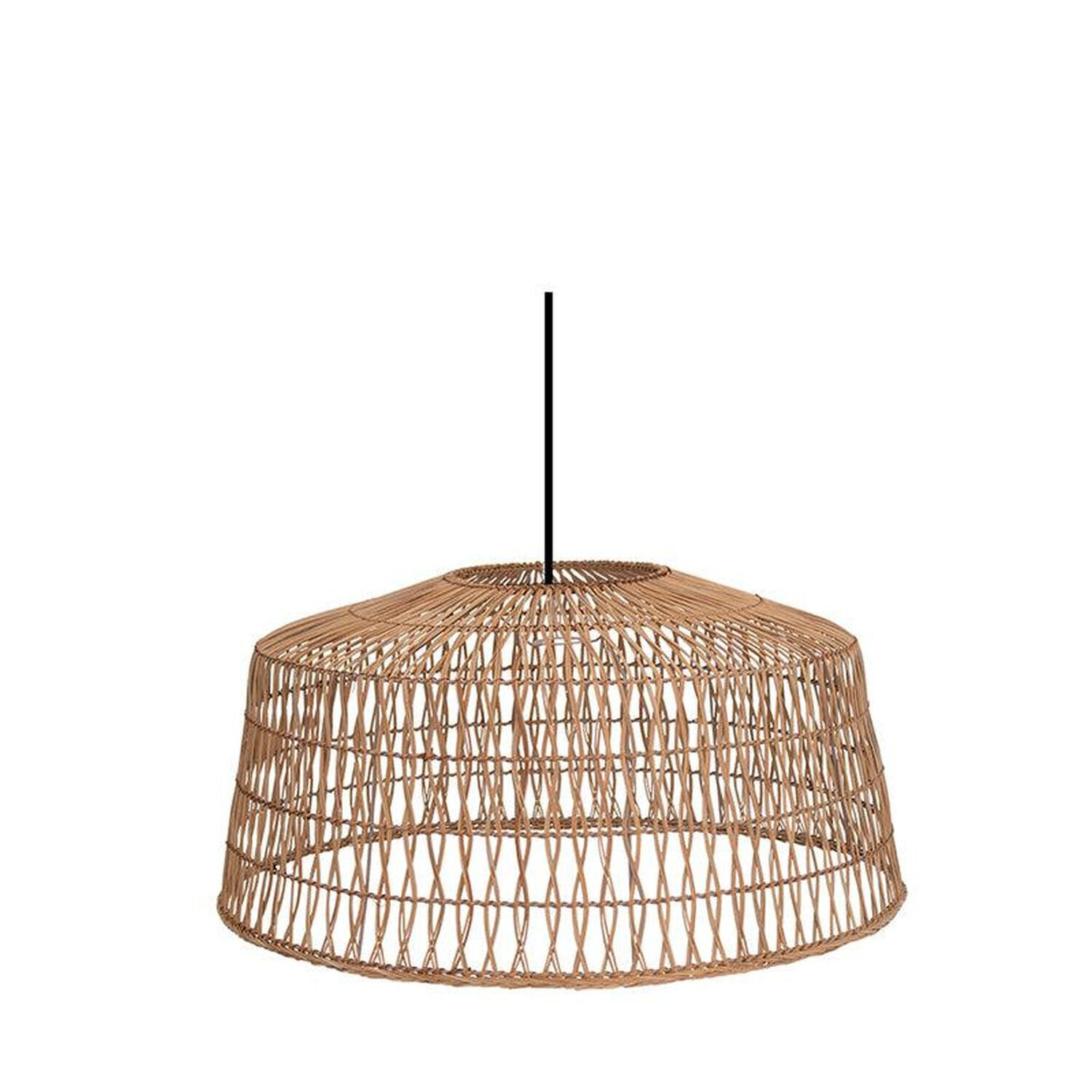 Pendelleuchte Rattan E27 groß Ø 79 cm rund in Natur Boho Lampe, Kronleuchter, Lampenschirm