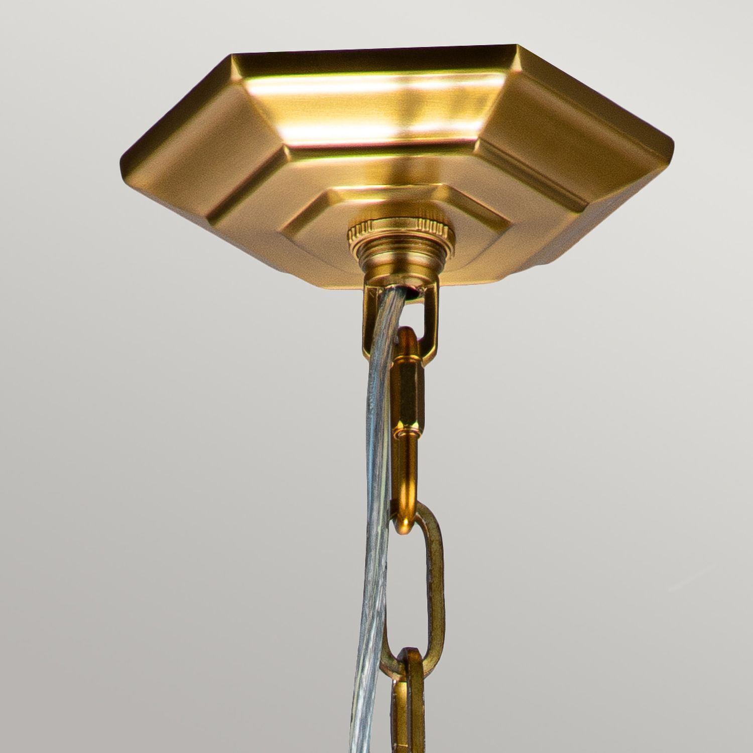 Suspension en métal Ø 28,6 cm en laiton bruni Lampe, Lampenschirm