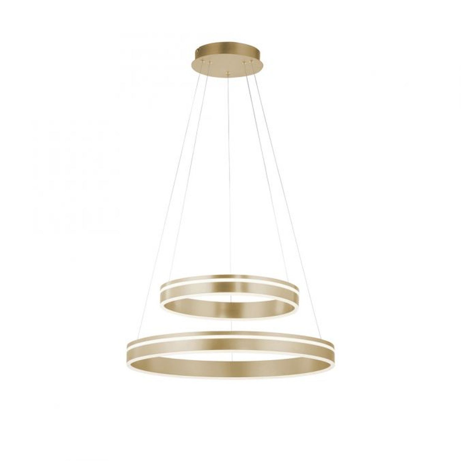 Dimmbare LED Pendelleuchte Ø59 cm rund 56 W in Messing
