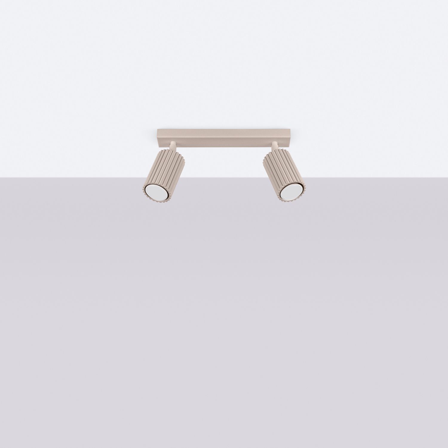 Deckenstrahler 2-flammig verstellbar 30 cm GU10 Taupe Bank, Mobiliar