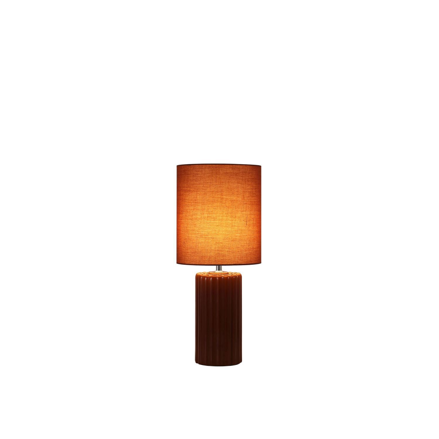 Wohnliche Tischlampe Stoff Keramik in Orange E14 51 cm Lampe, Tischlampe, Lampenschirm