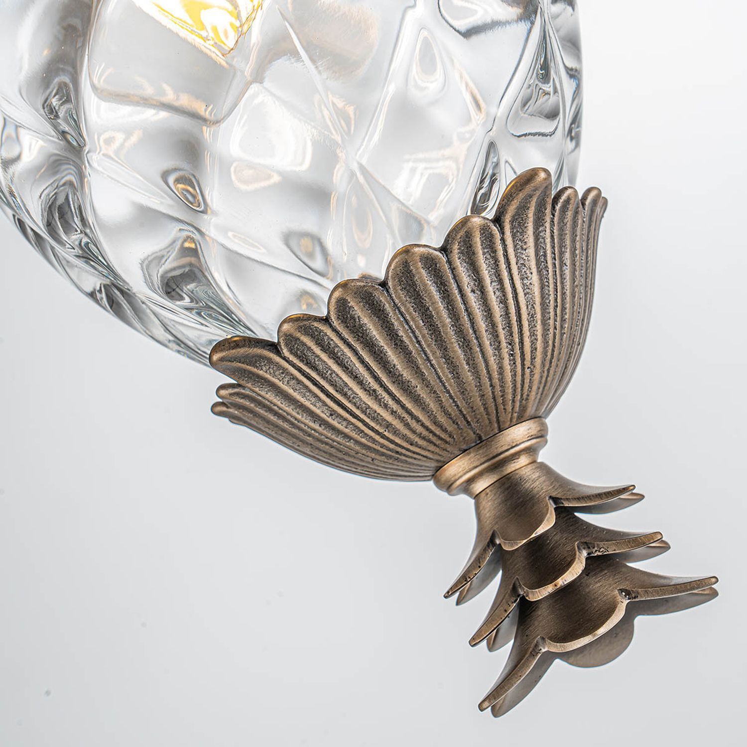 Außenwandlampe in Bronze Antik IP44 dekorativ Ananas Design Bronze, Lampe