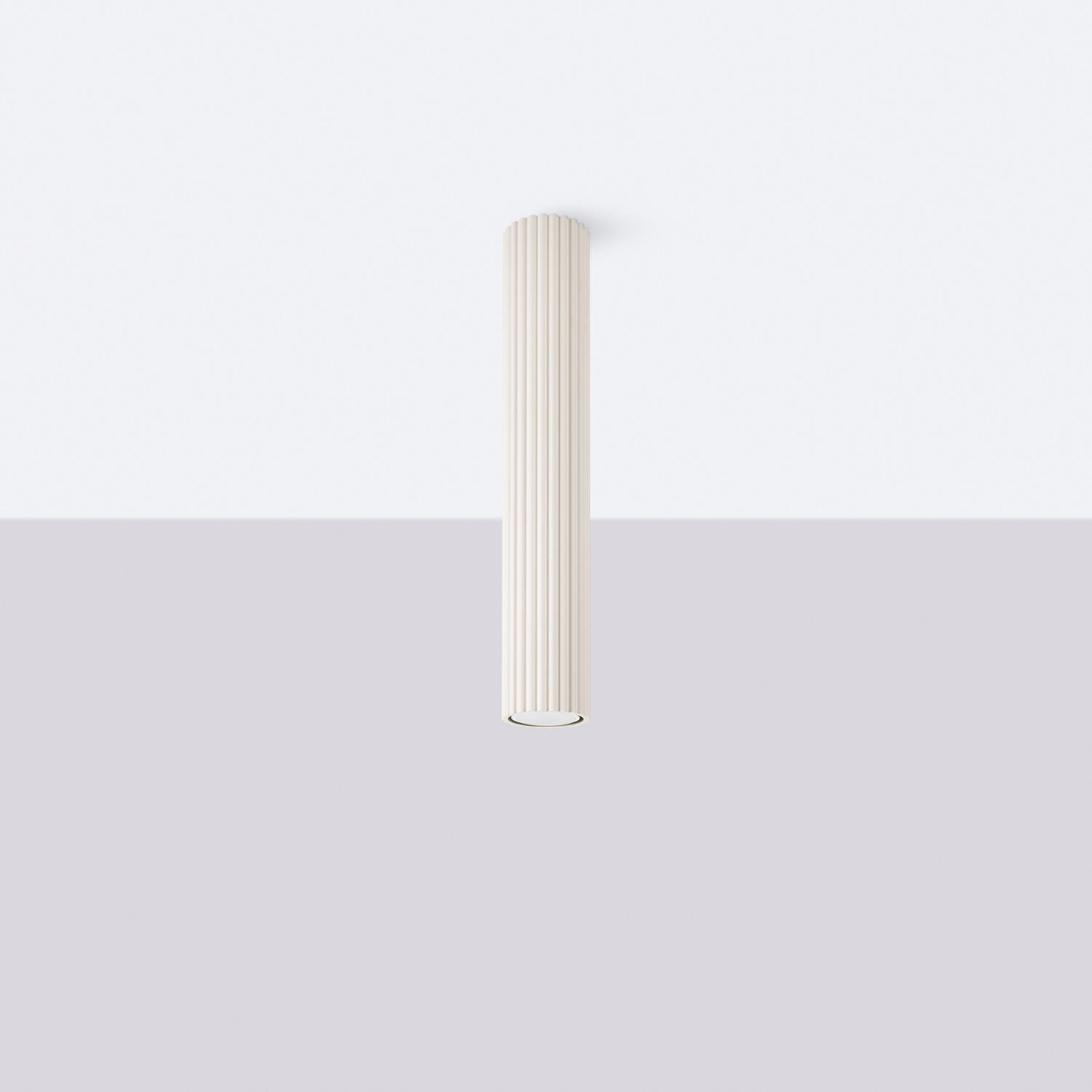 Deckenlampe schmal Ø 6,5 cm H: 40 cm in Creme Modern