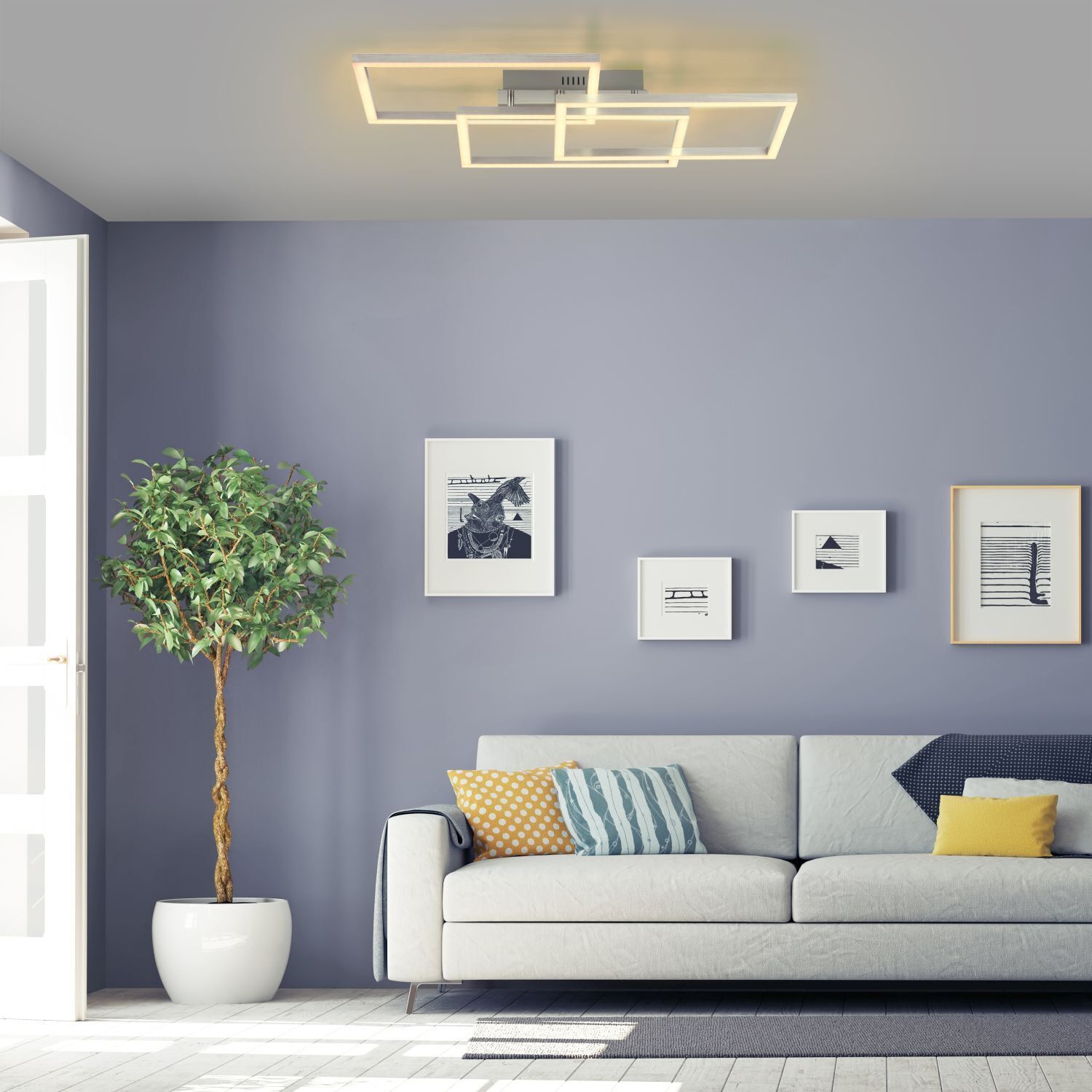 LED Deckenleuchte RGB Metall dimmbar 2700-5000 K 9 W Wohnzimmer, Dekoration Ihres Zuhauses, Pflanze, Couch, Topfpflanze