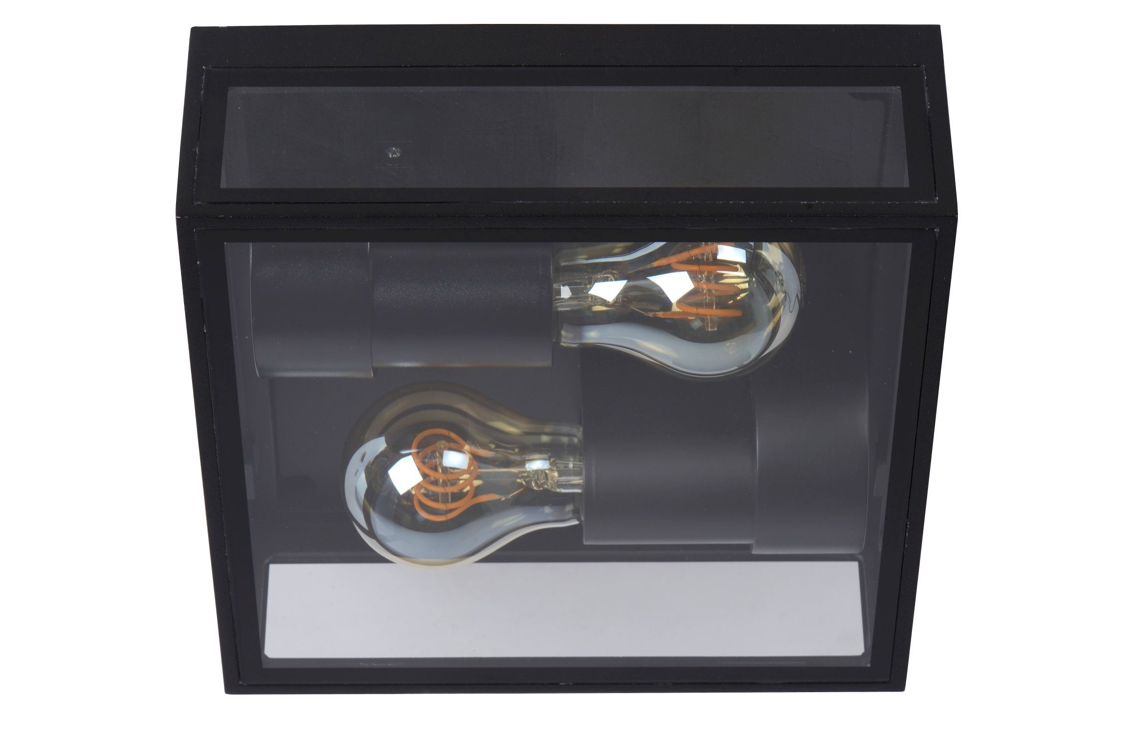 Deckenlampe Außen Metall Schwarz IP65 B:22 cm edel Wandlampe, Lampenbox, Glühbirne, Dekorlampe, Schwarze Box