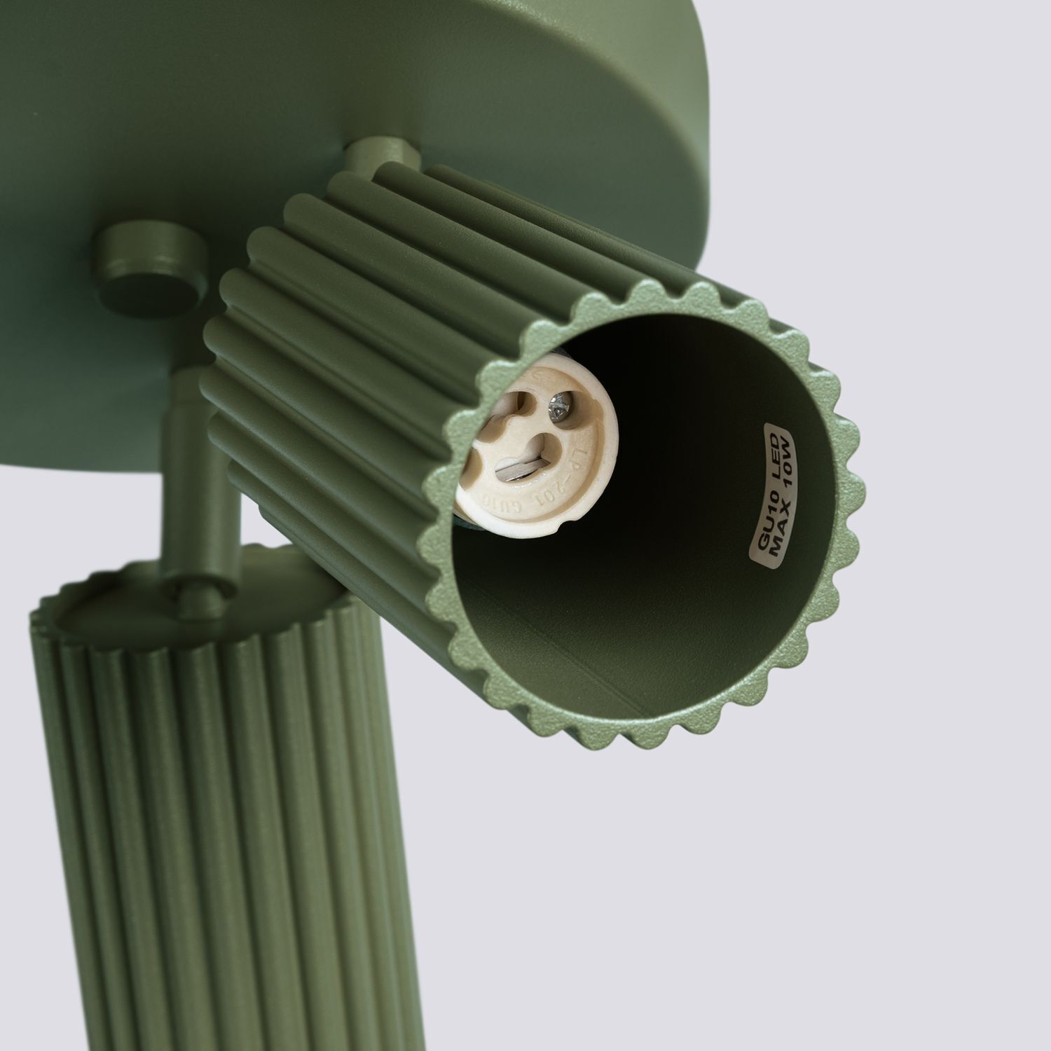 Deckenstrahler Modern rund Ø 19,5 cm klein Grün 3x GU10 Beleuchtung