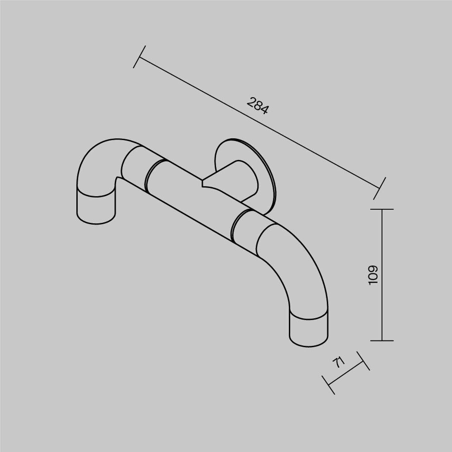 Rohrleitung, Rohrbogen, Anschlussrohr, Armaturen-Set, Technische Zeichnung