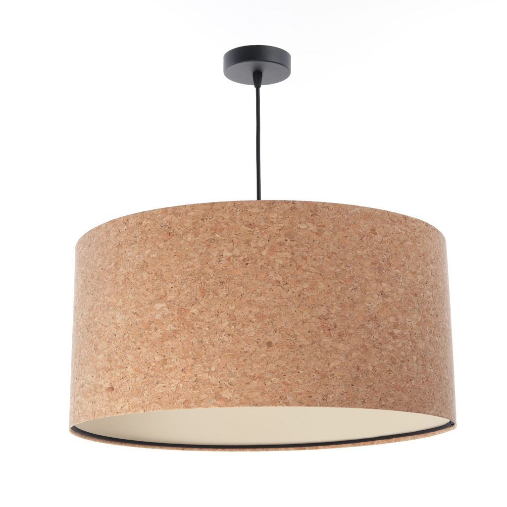 Pendelleuchte Kork Ø 30 cm E27 Natur Schwarz Modern Esstisch