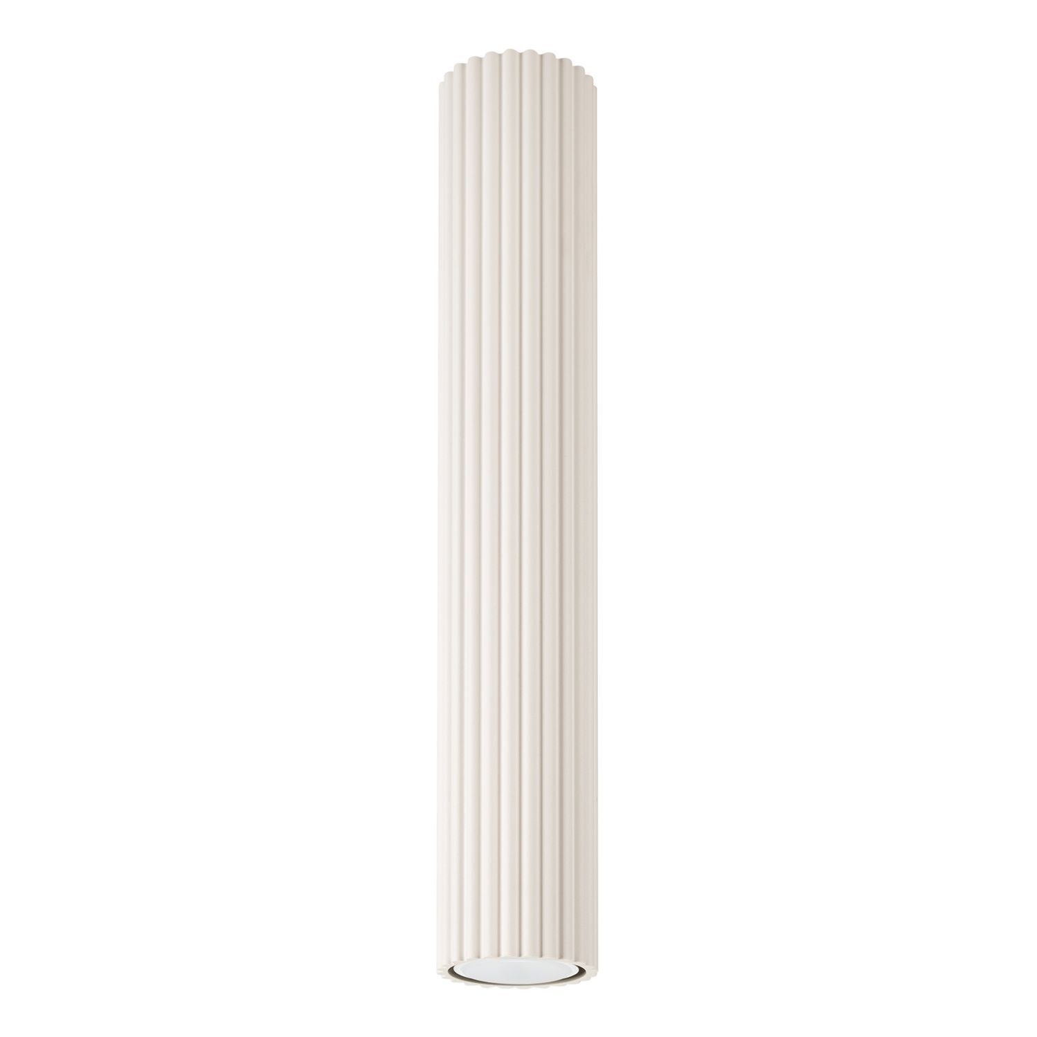Lampe de plafonnier étroite Ø 6,5 cm H : 40 cm en Crème Moderne
