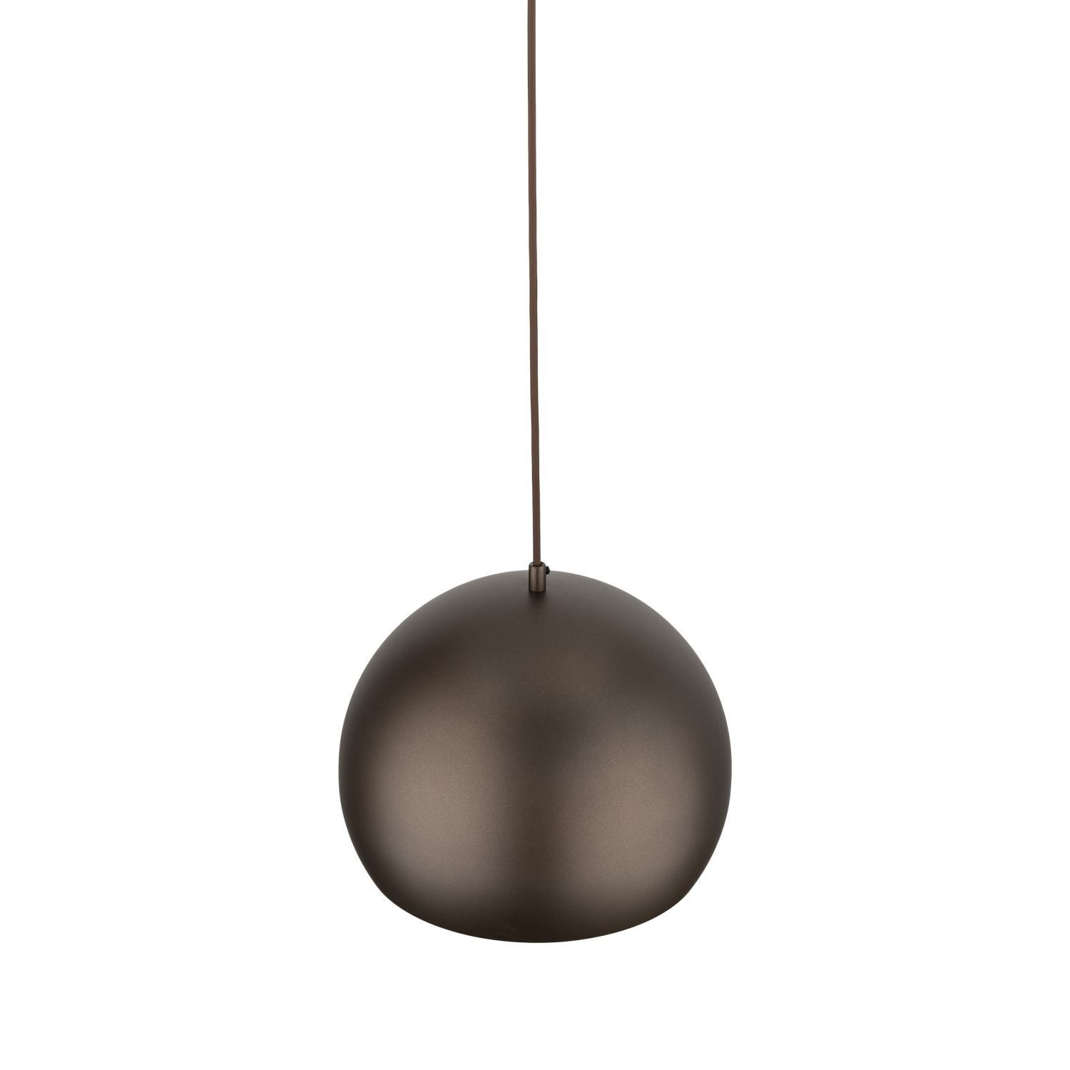 Lampe à suspendre ronde en métal Ø 27 cm E27 brun design rétro