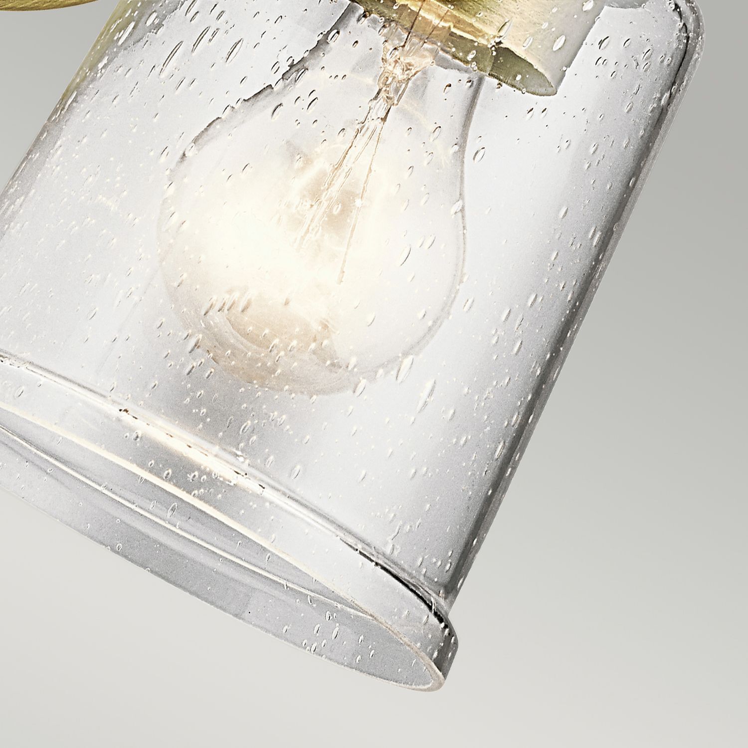 Wandlampe Glasschirm Metall Jugendstil in Messing LIODA Licht, Lampe