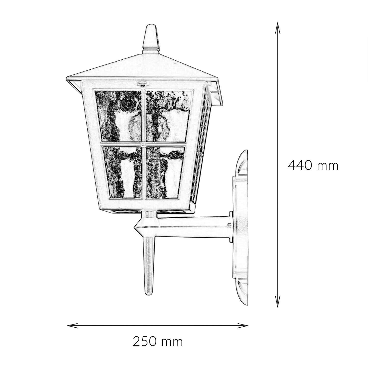 Außen Laterne Schwarz Aluminium IP43 Rustikal LUDGER Vogelfutterhaus