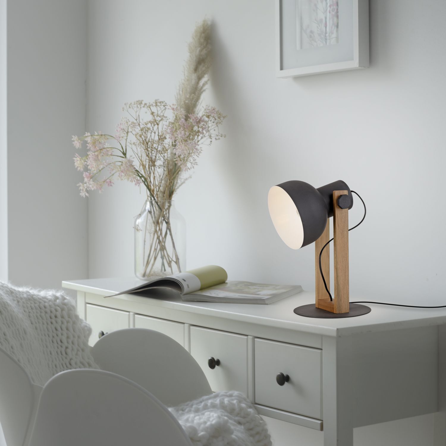 Lampe, Tischlampe, Blume, Pflanze