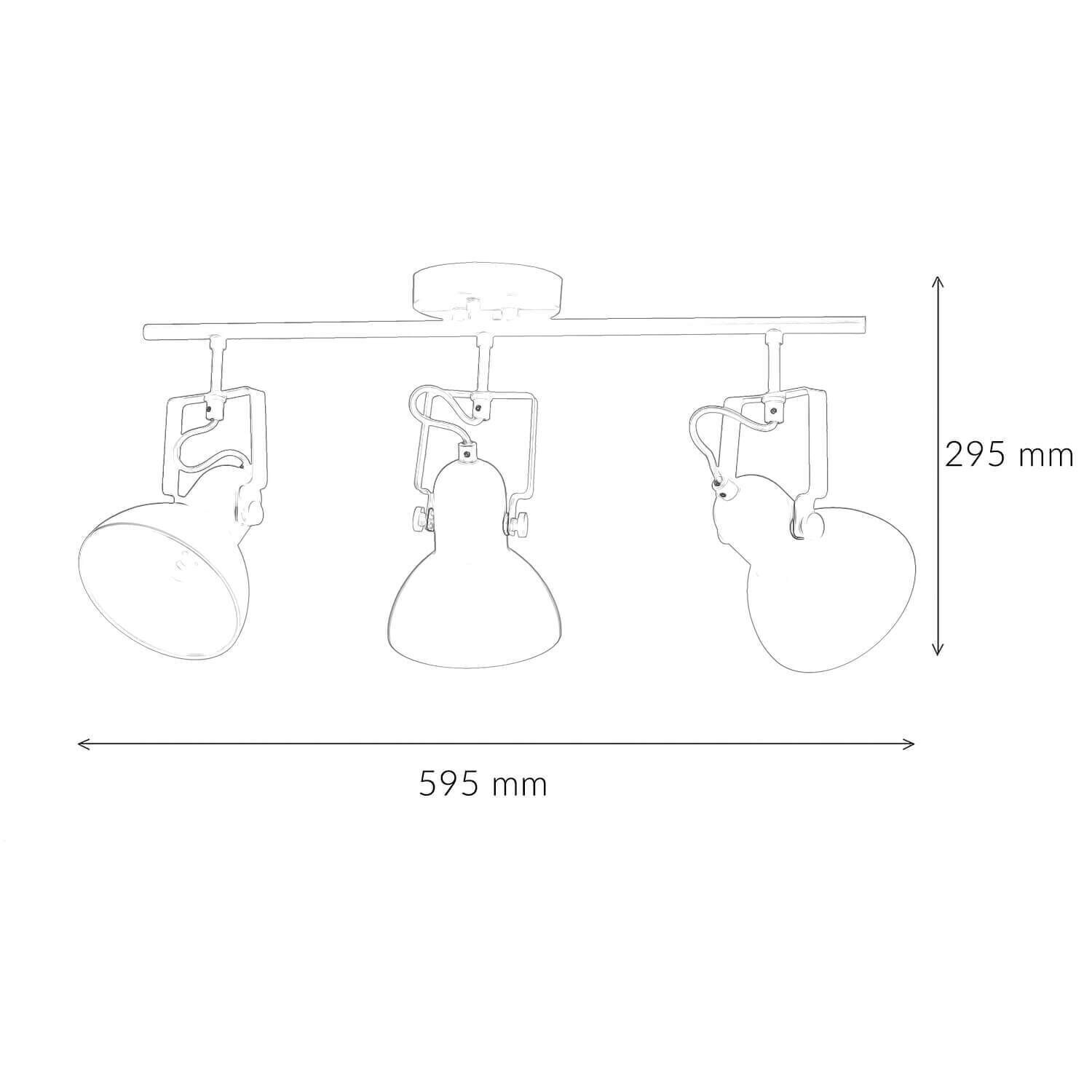 Spot Leuchte Weiß Metall 3x E14 Retro praktisch Beleuchtung