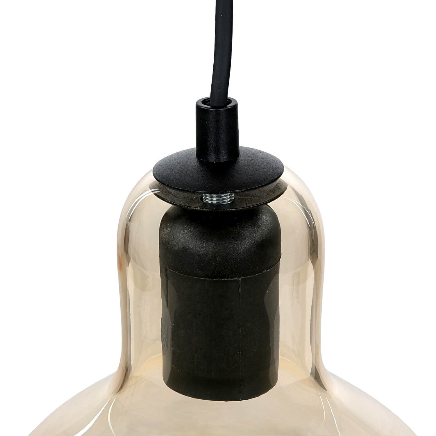 Pendelleuchte E27 Ø 18 cm Glas Orange Chrom Pendelleuchte E27 Ø 18 cm Glas Orange Chrom