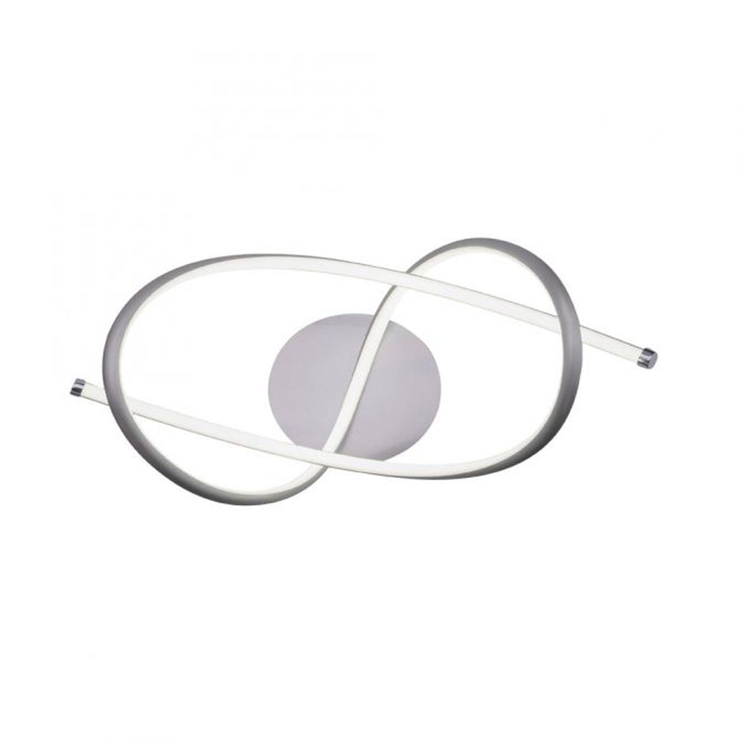 Geschwungene LED Deckenlampe in Stahl 3000 K warmweiß