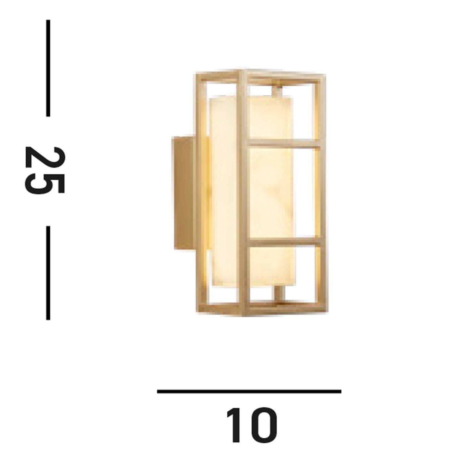 WANDLEUCHTE, LANGLAMP, Holzrahmen, Beige Lampenschirm, Wandlampe
