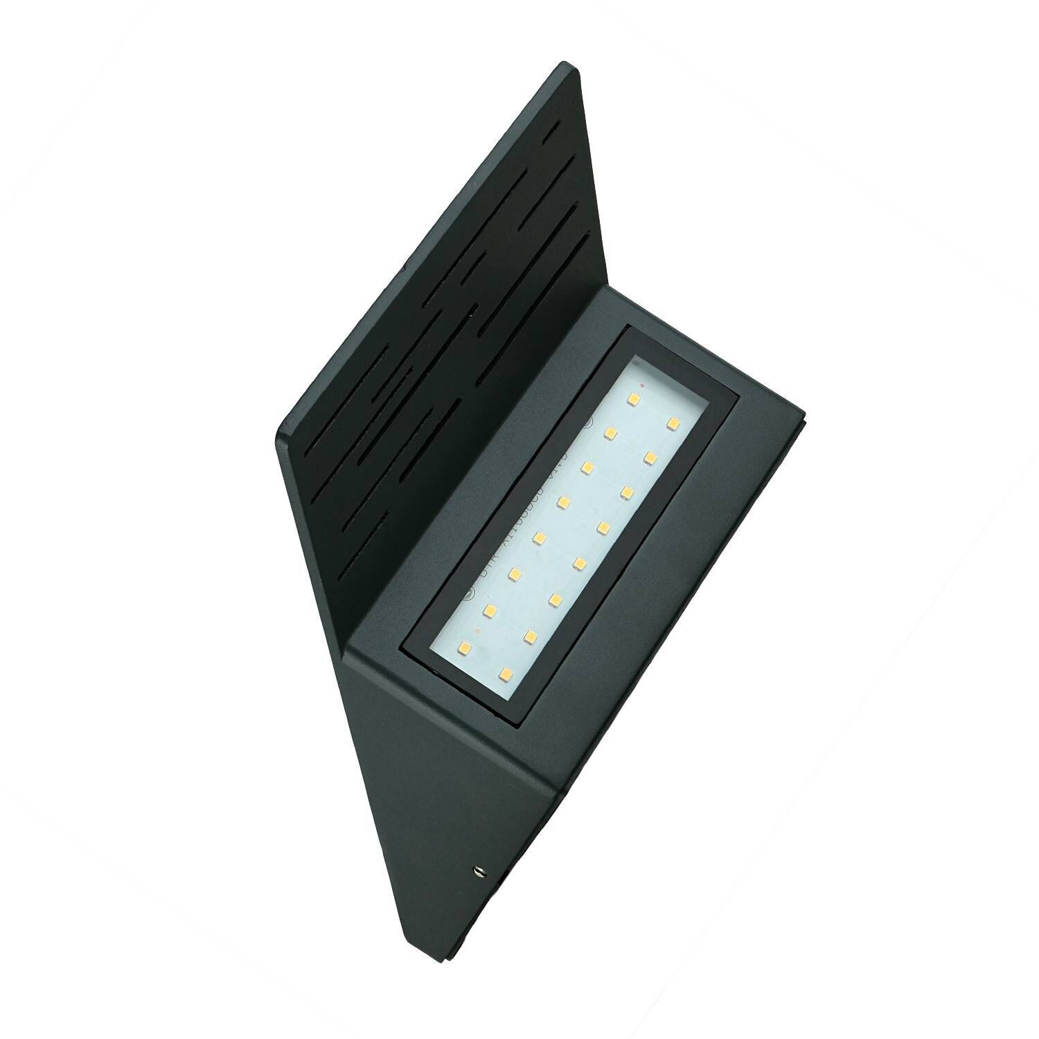 LED Außenleuchte Anthrazit IP44 6 W 700 lm Alu Glas Elektronik, GEFÜHRT, Hardware