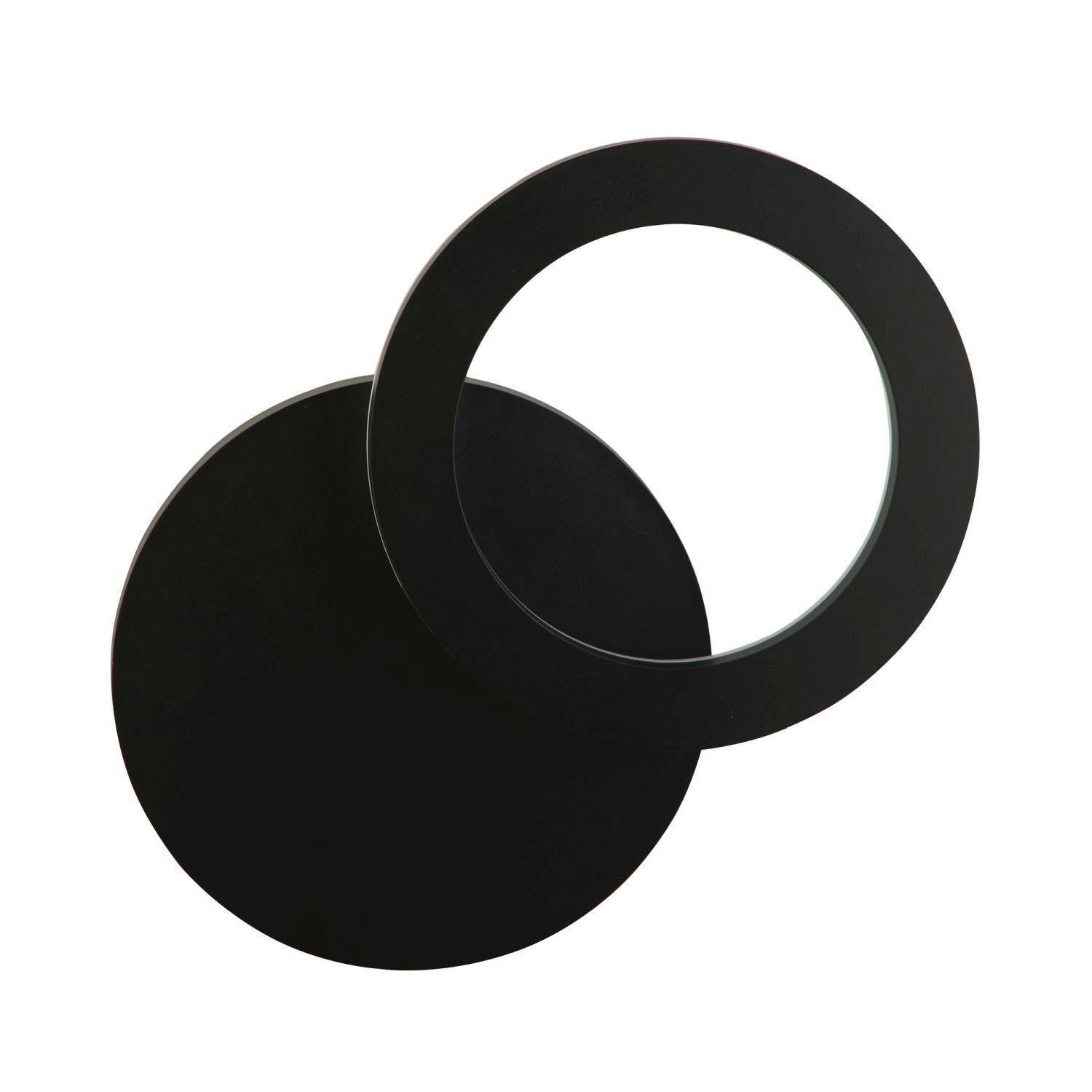 Schwarz, Lackiertes Metall, Ring-Set, Kreisform, Dekoration