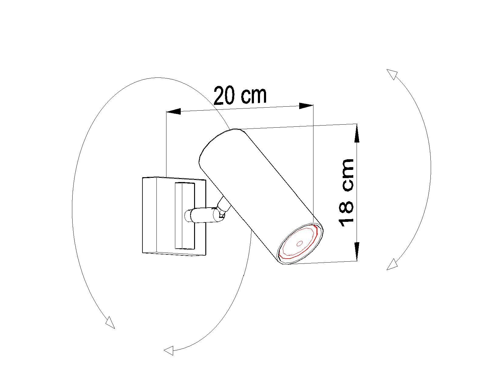 Wandlampe Weiß GU10 verstellbar Modern Wandleuchte