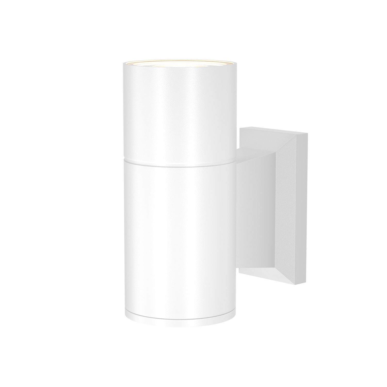 Wandleuchte außen Aluminium Glas 14,4 cm hoch IP54 Weiß