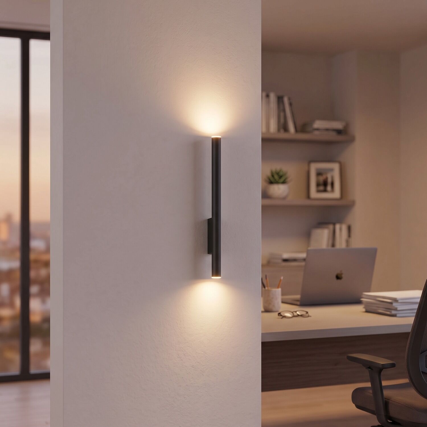 le93526-wandlampe-schlafzimmer-flur-wohnzimmer-innen-metall-modern-2-flammig-gu10-ip20-schwarz-05 Wandleuchte, Wandlampe, LED, Kunststoff, schwarz