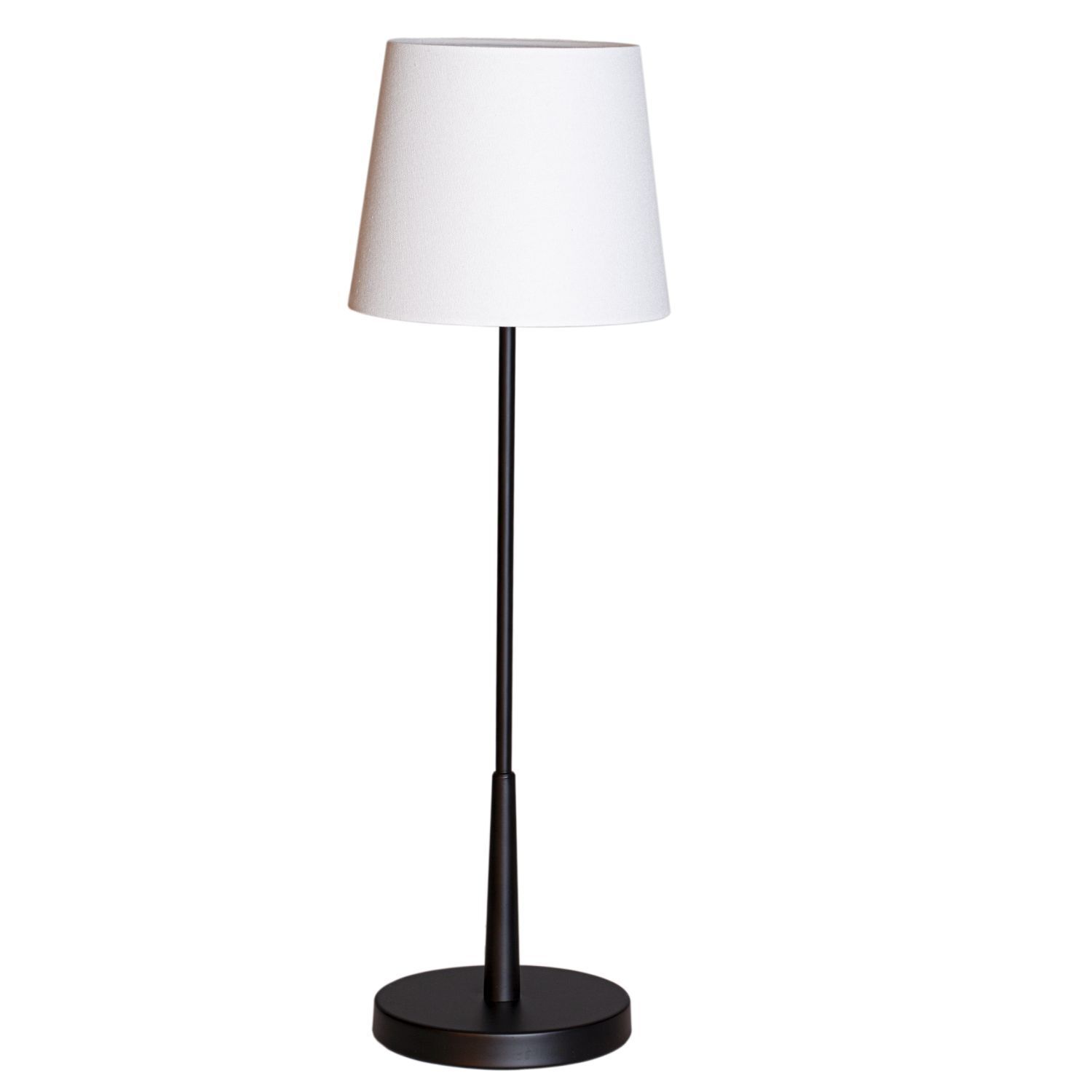 Lampe d'appoint Noir Blanc 68,5 cm E27 Métal Tissu Moderne