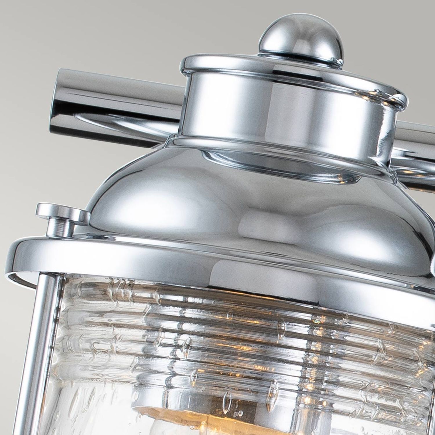 Applique salle de bain chrome IP44 large 61 cm verre métal E27 Flasche, Shaker