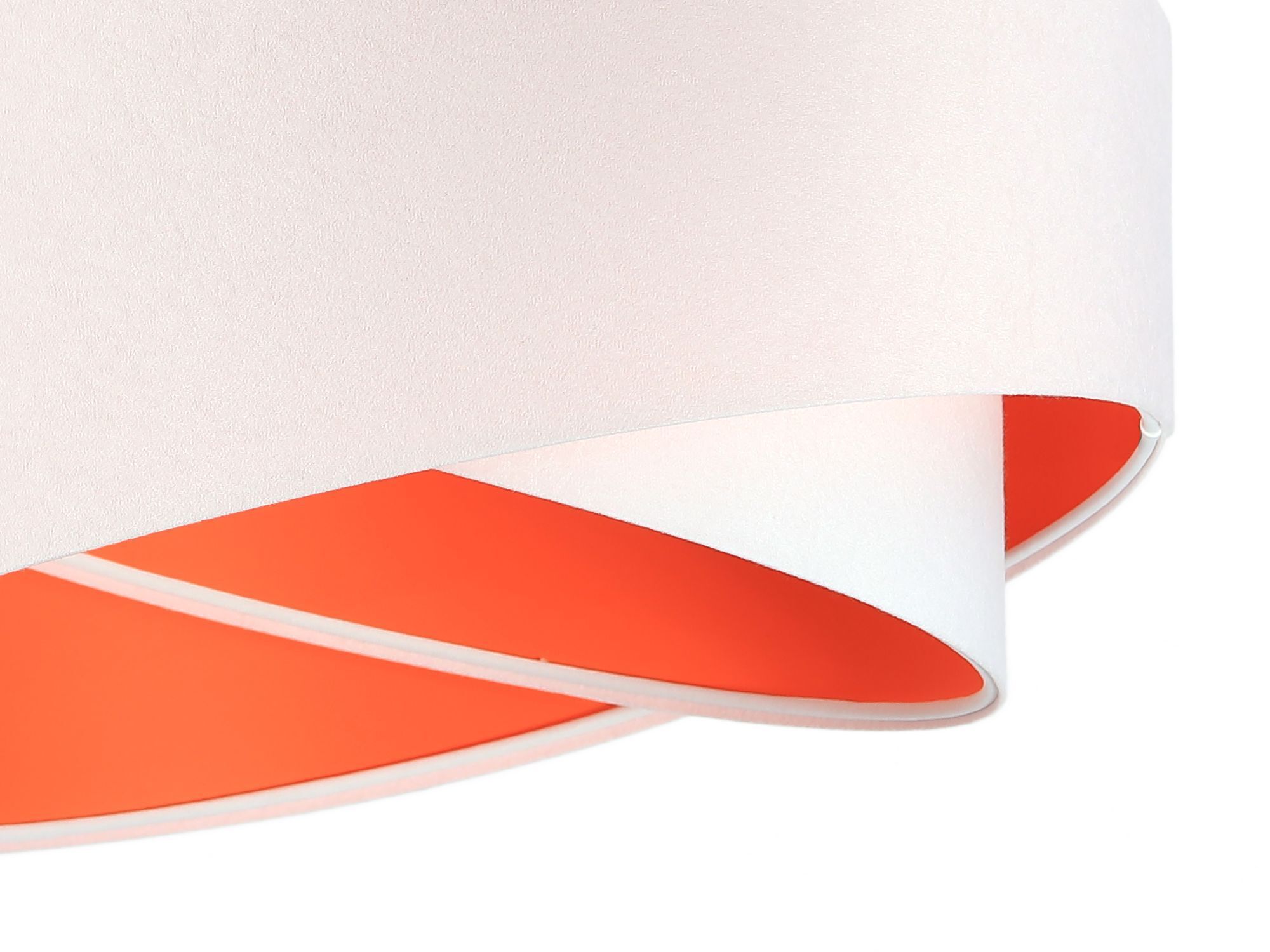 Hängeleuchte rund Groß Weiß Orange Stoff Esstisch Lampe, Kleidung, Hut