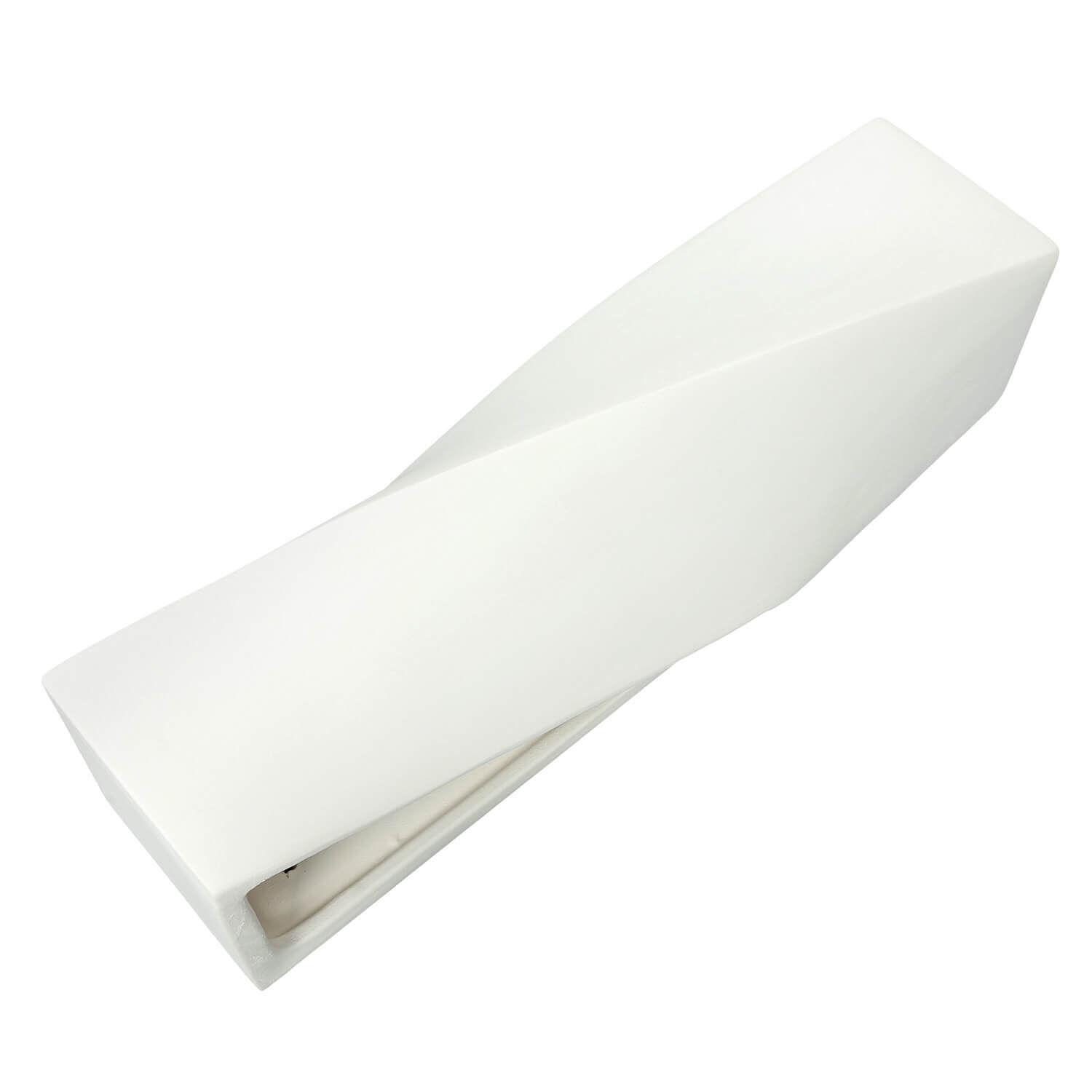 Wandleuchte Gips bemalbar Weiß E27 TAURUS Keil, Klinge, Rasiermesser, Waffe