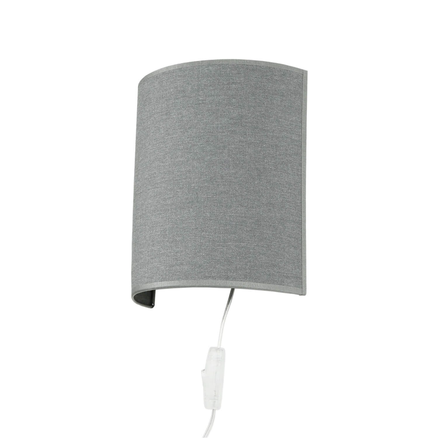 Applique murale ALICE Gris Tissu avec câble Fiche Lampe, Lampenschirm