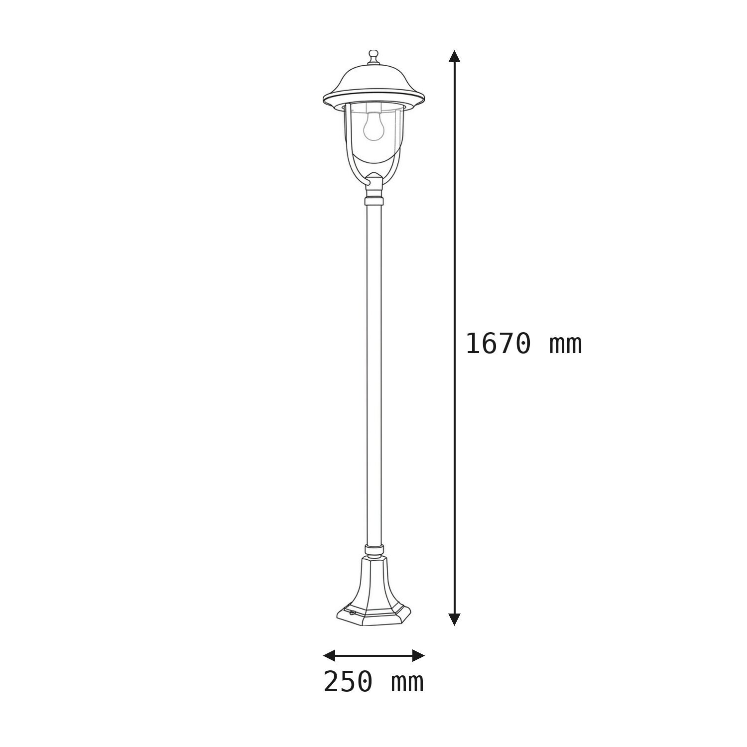 le51520-stehlampe-terrasse-garten-auffahrt-aussen-metall-glas-klassisch-rustikal-e27-ip44-schwarz-08 Straßenlaterne, Gartenlampe, Standleuchte, Metall, Höhe 1670mm