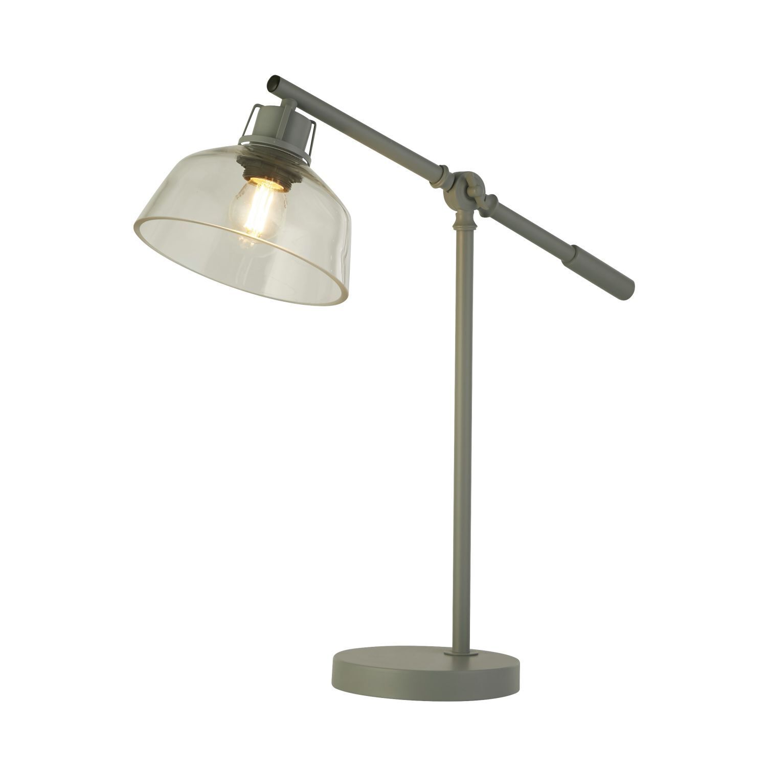 Lampe de bureau réglable 56 cm E27 Gris Vintage