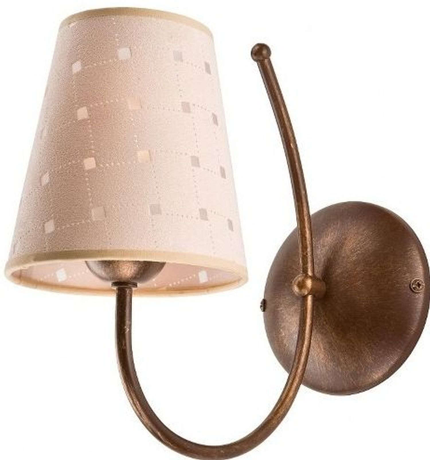 Wandlampe Stoffschirm Creme Landhaus Rustikal