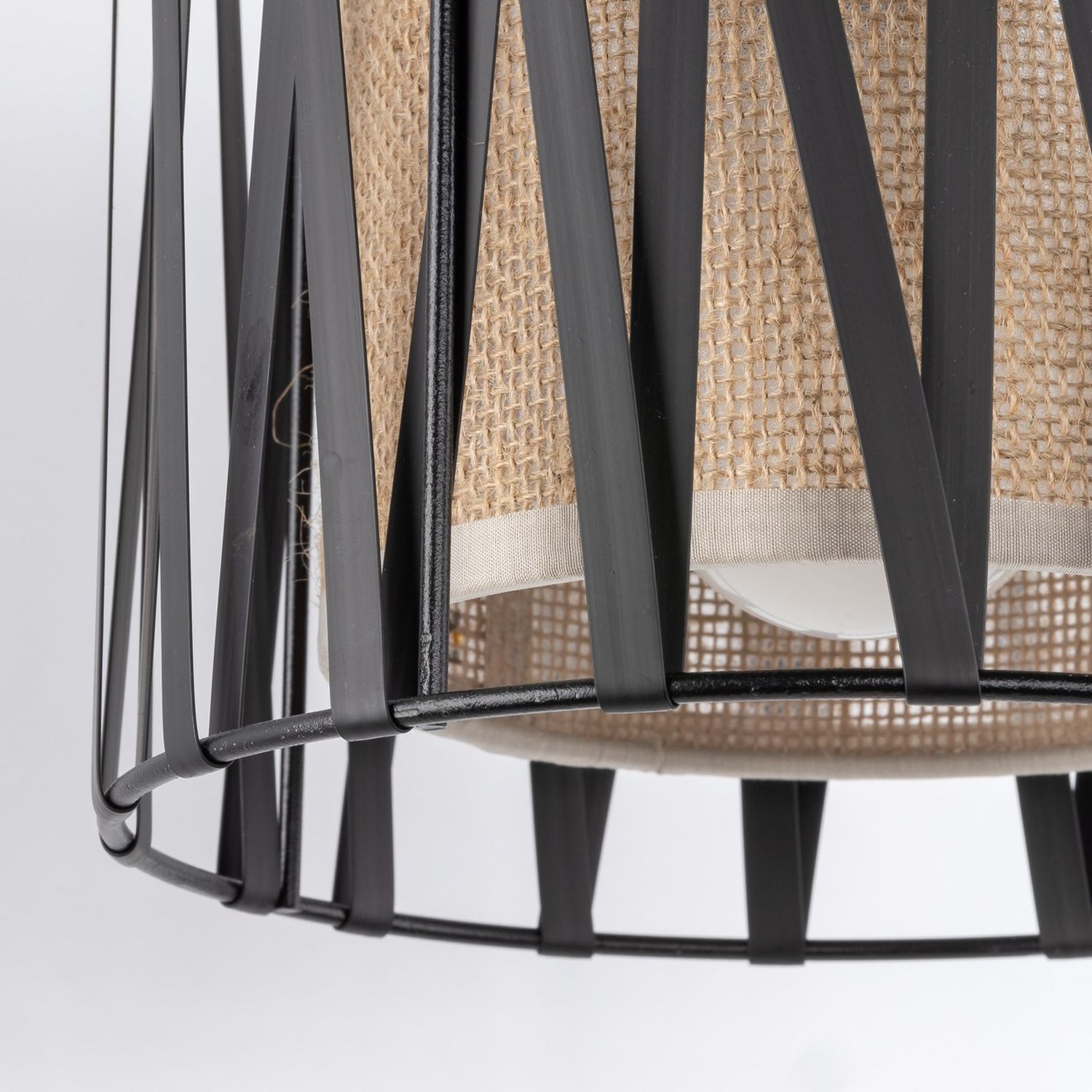 Applique E27 métal jute H : 35 cm en noir marron MINA Lampe, Drinnen, Innenarchitektur, Kronleuchter, Mobiliar