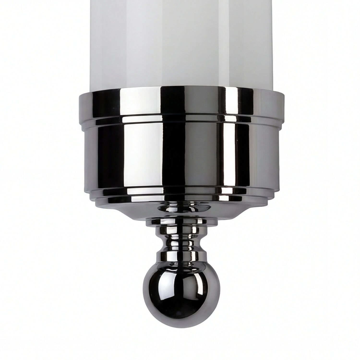 wandleuchte-wandlampe-tonia-1-flammig-badlampechrom-poliert-weiss-jugendstil-04 Chromed, Ballfinial, Metallendenk ?, Polished chrome, Montagebauteil