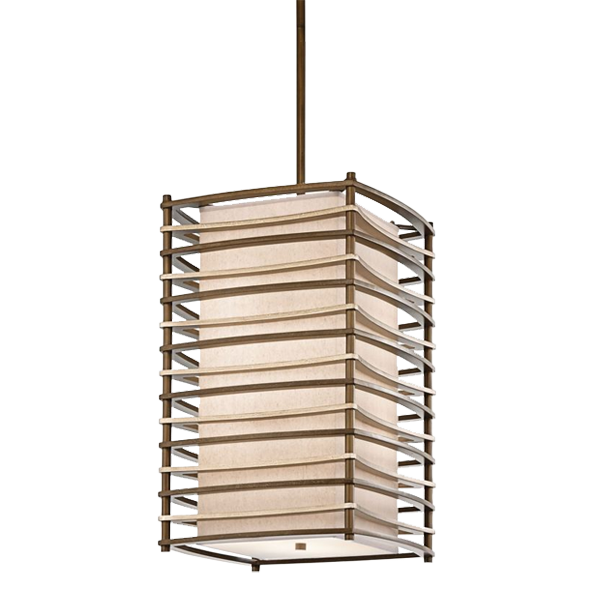 Pendelleuchte, Laterne, Holzrahmen, Papierschirm, Deckenleuchte