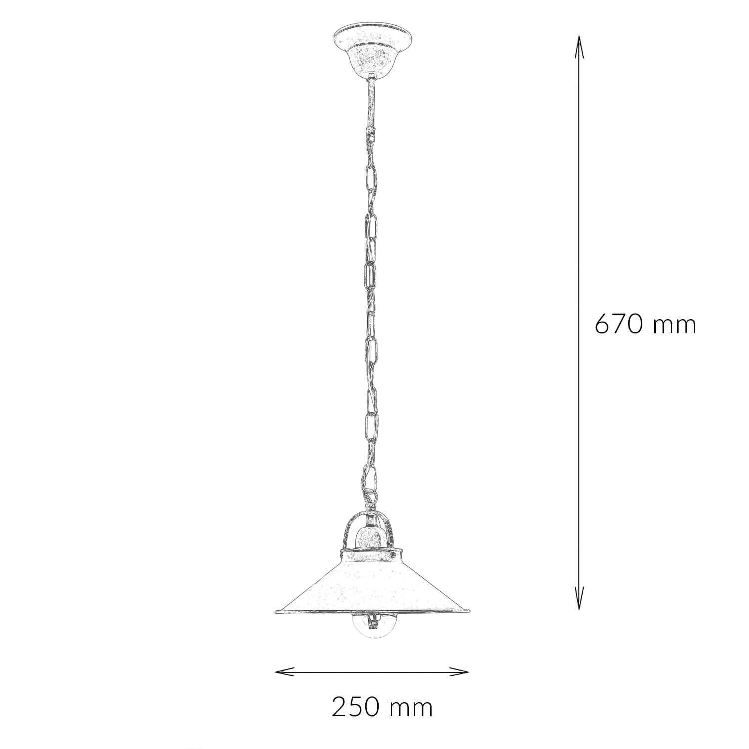 Hängelampe Antik Bronze Handarbeit