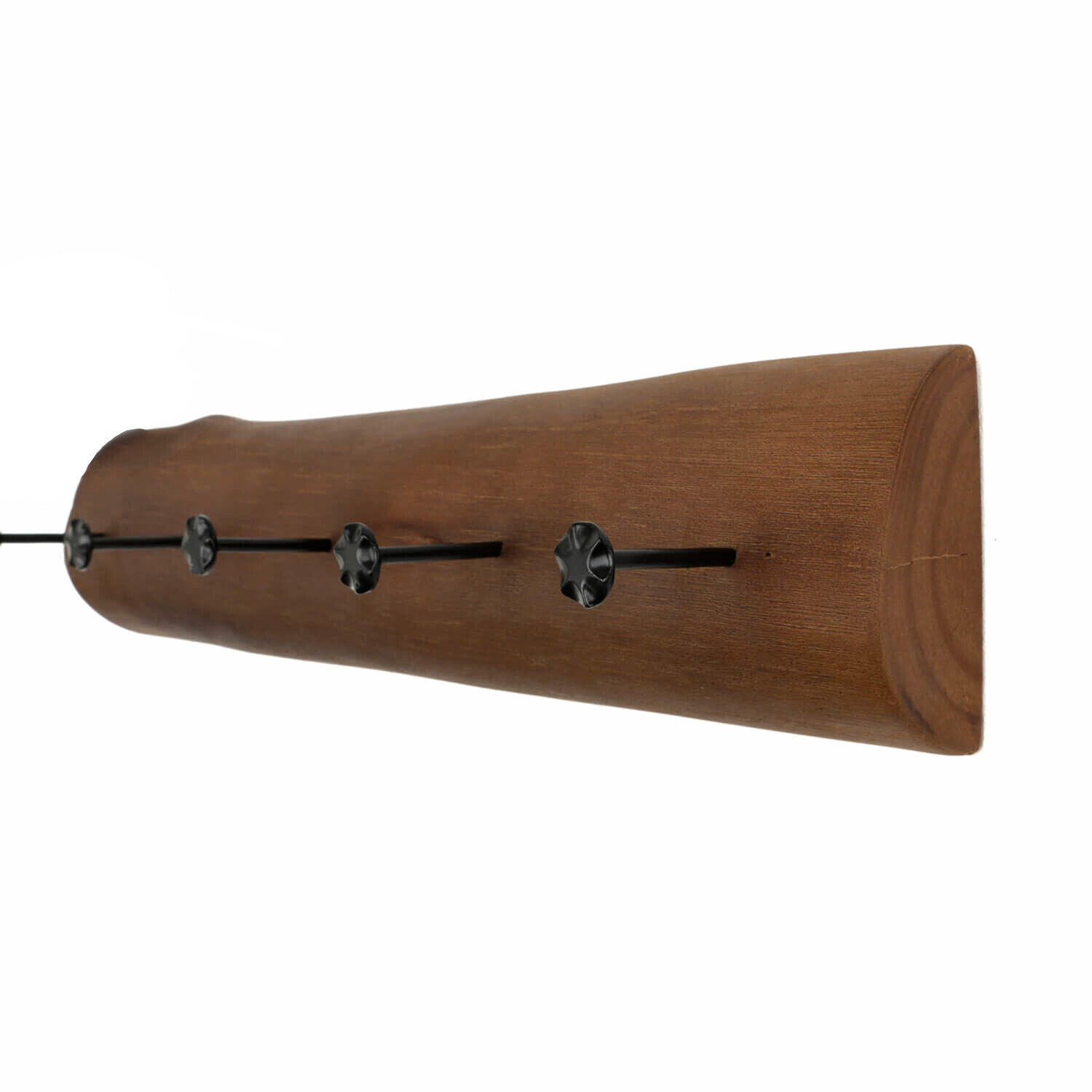 Portemanteau mural bois métal fait main 100 cm en brun noir Feuerwaffe, Gewehr, Waffe, Maschine, Schraube